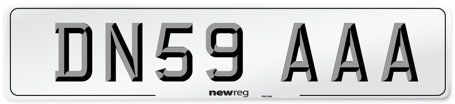 DN59 AAA Number Plate from New Reg